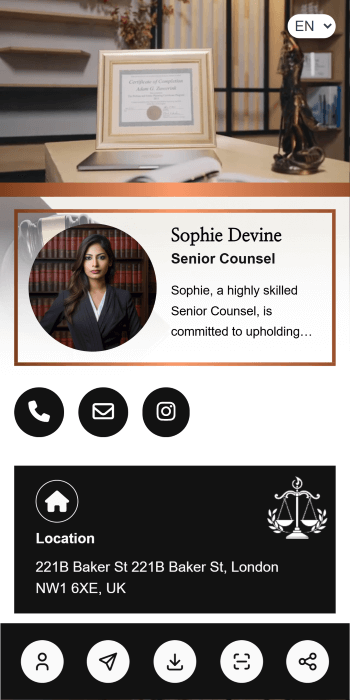 Lawyer vCard Demo