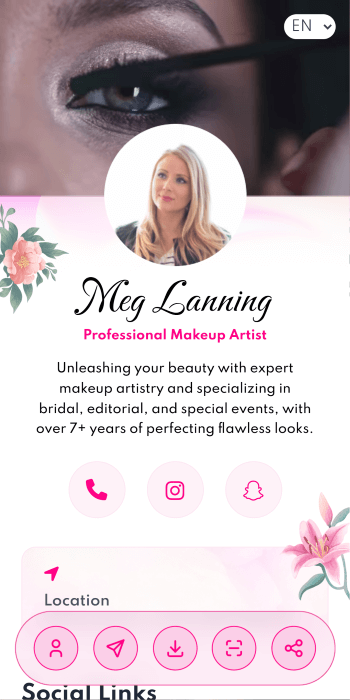Makeup Artist vCard Demo